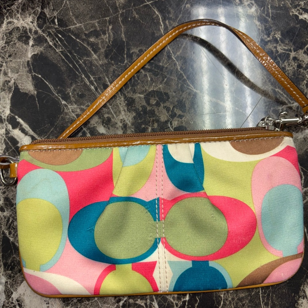 Coach Colorful Signature Wristlet - Picture 2 of 3
